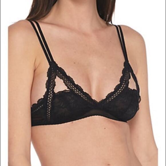 NEW Sam Edelman Mixed Lace Bralette - Picture 1 of 7